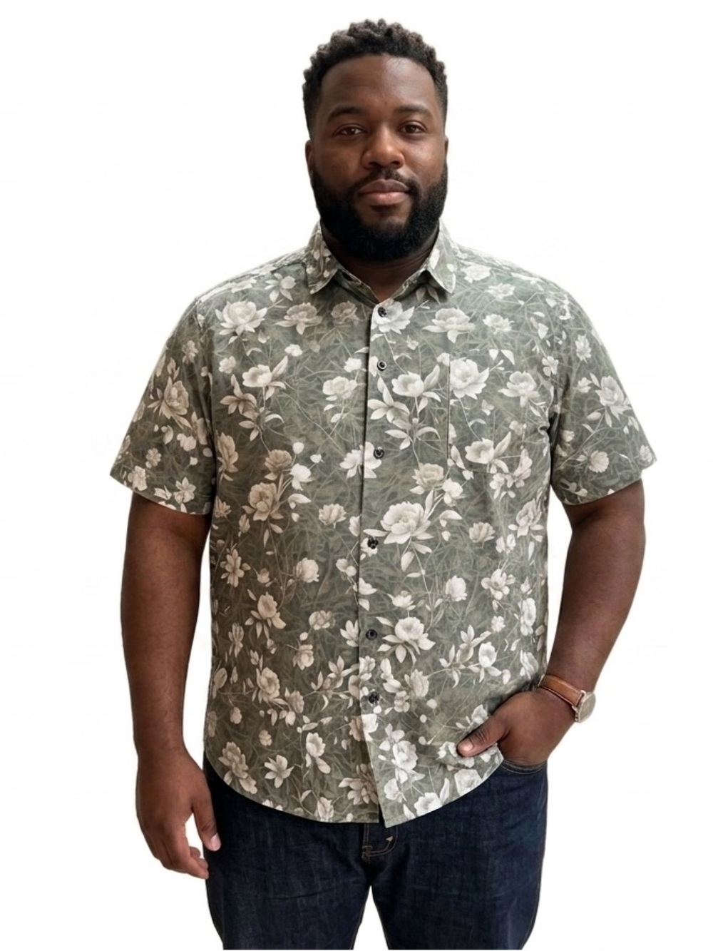 Big and Tall Short-Sleeve Button-Down Shirt